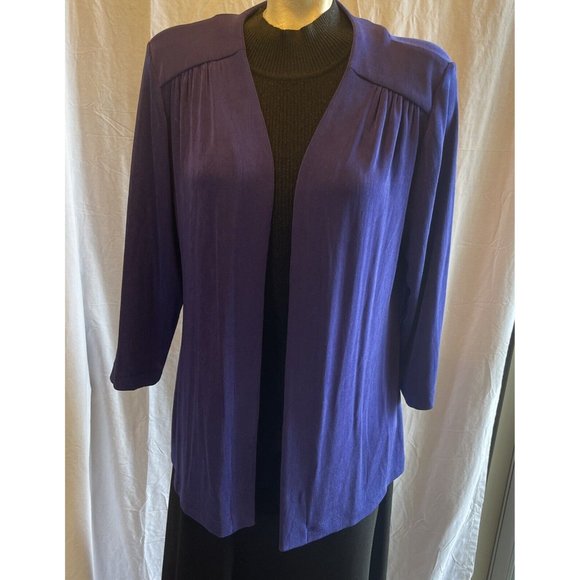 Womens Chicos Size 2 Travelers Royal Blue Jacket Open Front (Shell NOT included) - Picture 1 of 7